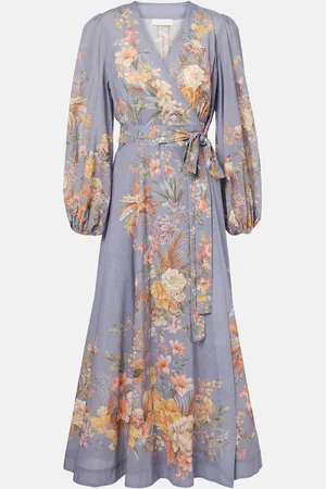 ZIMMERMANN Tallow floral cotton wrap dress