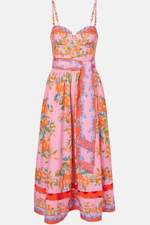Farm Rio Sicily Flowers printed cotton midi dress