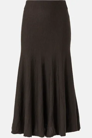 Khaite Mayu wool midi skirt