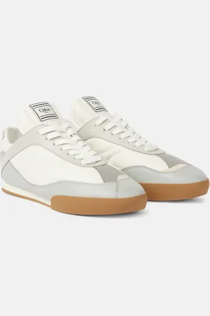 Chloé ChloÃ© Kick suede-trimmed sneakers