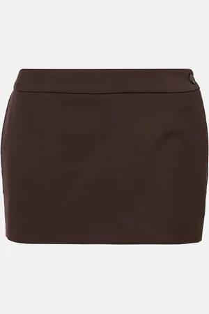 WARDROBE.NYC Low-rise wool miniskirt