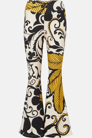 La DoubleJ Meditation printed fleece flared pants