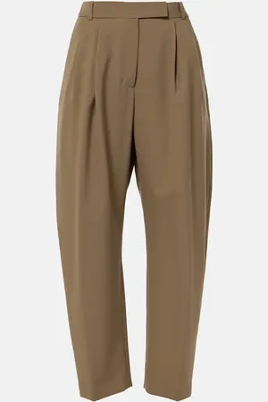 Rohe RÃ³he High-rise virgin wool barrel-leg pants