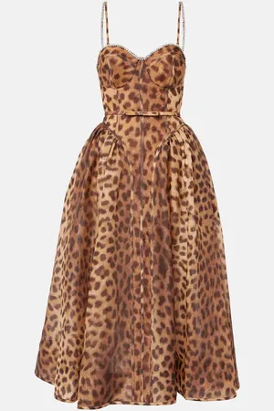ZIMMERMANN Crush linen and silk corset dress