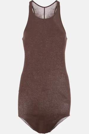 Rick Owens Ribbed-knit cotton tank top