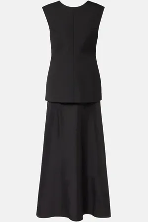 Rohe RÃ³he Silk-trimmed wool-blend gown