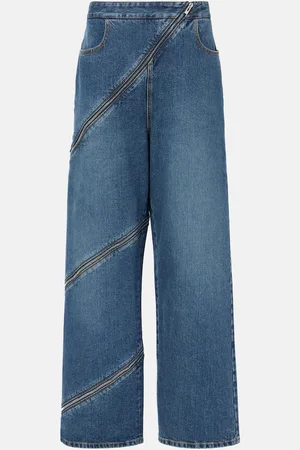 Alaïa AlaÃ¯a Zip-up wide-leg jeans