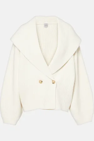 Totême Ribbed-knit wool-blend cardigan