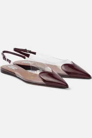 Alaïa AlaÃ¯a Le CÅur patent leather and PU slingback flats