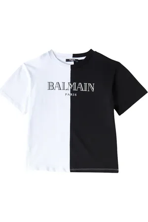 Balmain Colorblocked cotton jersey T-shirt