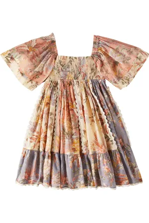 ZIMMERMANN Tallow paneled cotton dress