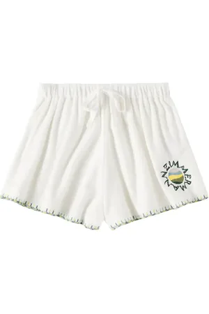 ZIMMERMANN Tallow cotton-blend terry shorts