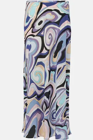 RIXO London Kelly printed silk maxi skirt