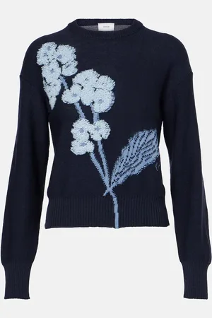 Erdem Intarsia cropped wool sweater