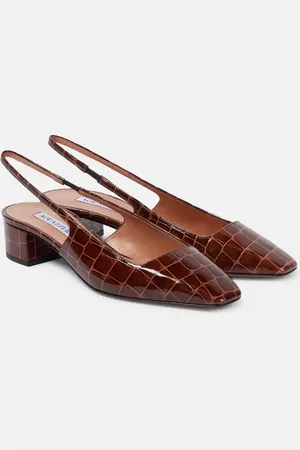 Aquazzura Ginza 35 leather slingback pumps