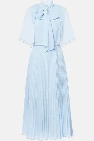 Self-Portrait Caped chiffon midi dress
