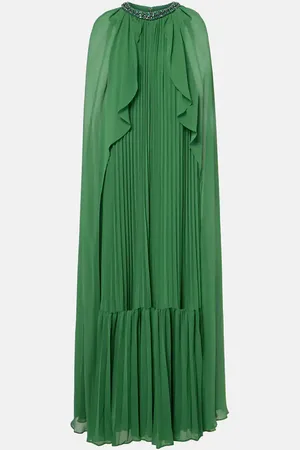 Self-Portrait Caped chiffon gown