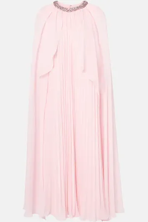 Self-Portrait Caped chiffon gown