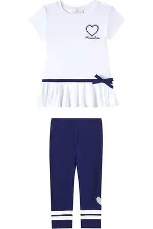 MONNALISA Cotton jersey top and leggings set