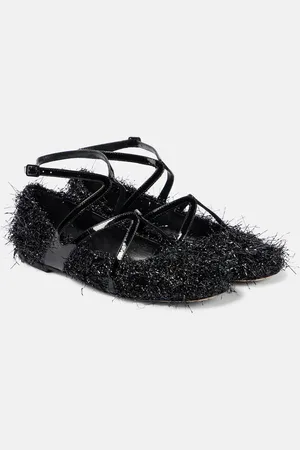 Jimmy Choo Astoria tinsel ballet flats
