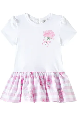 MONNALISA Baby printed cotton-blend dress