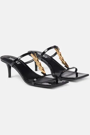 VERSACE 40 patent leather sandals