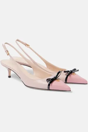 VALENTINO GARAVANI Bepointy 45 leather slingback pumps