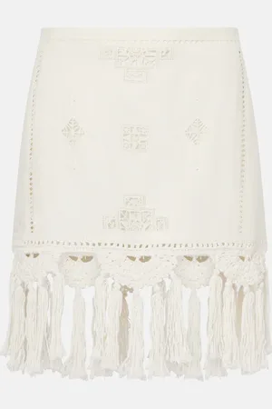 Isabel Marant Sandra macramÃ© cotton miniskirt