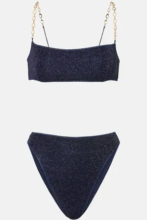 Oseree OsÃ©ree LumiÃ¨re O-Chain lamÃ© bikini