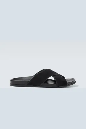 Manolo Blahnik Chiltern suede slides