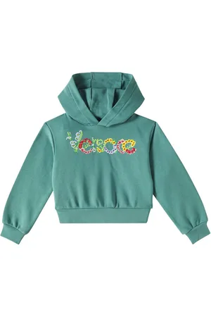 VERSACE Logo cotton jersey hoodie