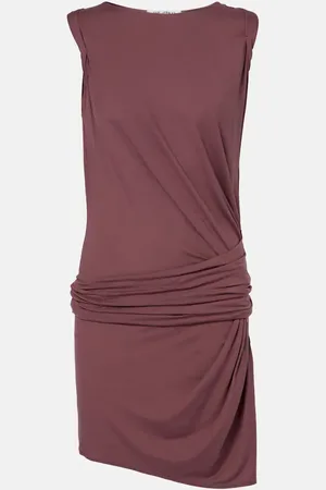 The Attico Draped drop-waist jersey minidress
