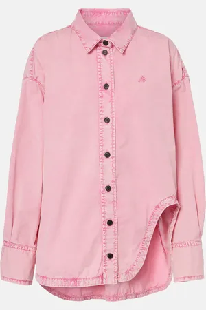 The Attico Diana asymmetric cotton canvas overshirt