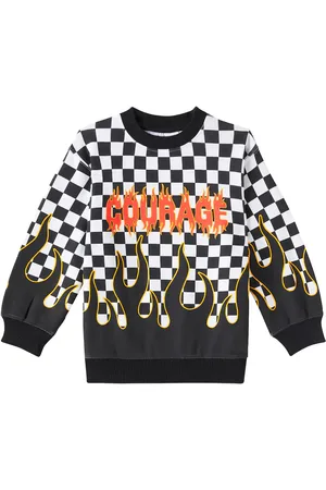 Molo Monti checked cotton jersey sweatshirt