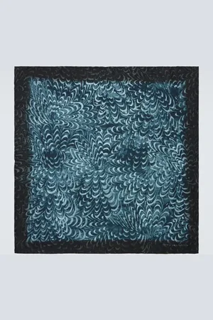 DRIES VAN NOTEN Printed silk pocket square