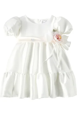 MONNALISA Baby Princess floral-appliquÃ© dress