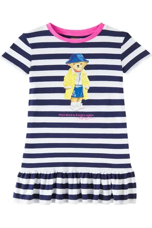 Ralph Lauren Polo Bear striped cotton polo dress