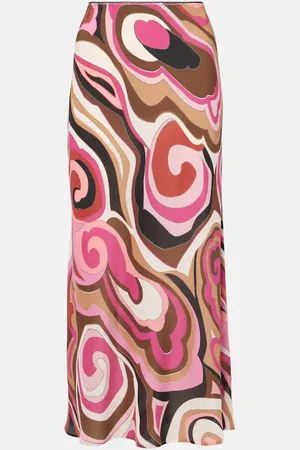 RIXO London Ardith silk maxi skirt