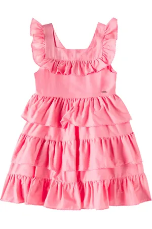 PATACHOU Ruffled tiered cotton dress