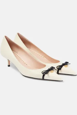 VALENTINO GARAVANI Bepointy 45 bow-detail leather pumps