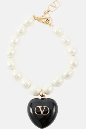 VALENTINO VLogo faux pearl bracelet