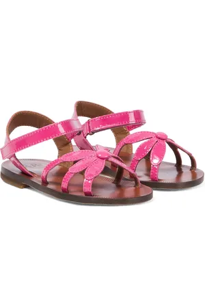PèPè PÃ¨PÃ¨ Floral-appliquÃ© patent leather sandals