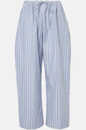 FAITHFULL THE BRAND Vieu Relaxed striped cotton poplin pants