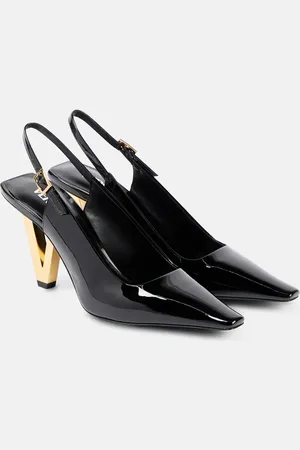 VERSACE Patent leather slingback pumps