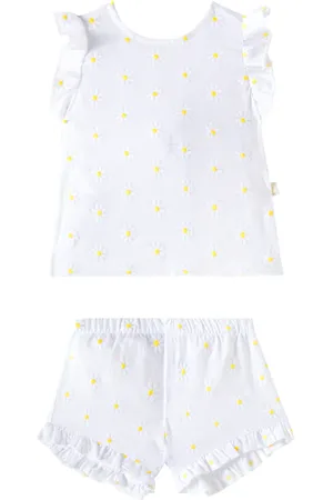 Il gufo Baby cotton top and shorts set