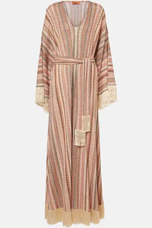 Missoni Zigzag sequined fringed lamÃ© kaftan