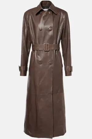 Nour Hammour Tate suede trench coat