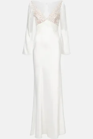 Self-Portrait X Christopher Kane lace-trimmed satin gown