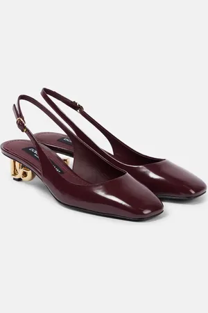 Dolce & Gabbana DG 40 patent leather slingback pumps