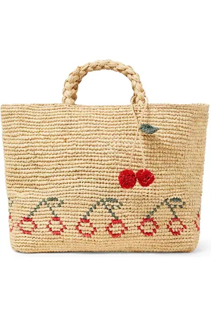 BONPOINT Fama logo raffia shopper